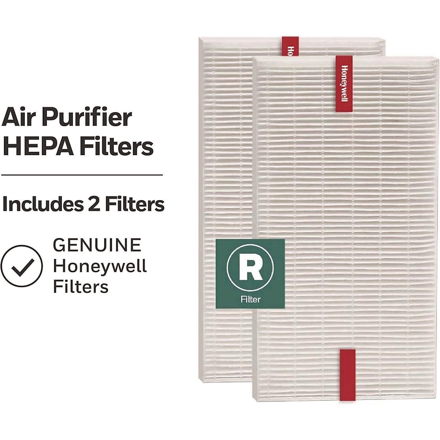 Honeywell HEPA Air Purifier Filter, 10.24" x 6.5" x 1.58", 2/Box (HRFR2)