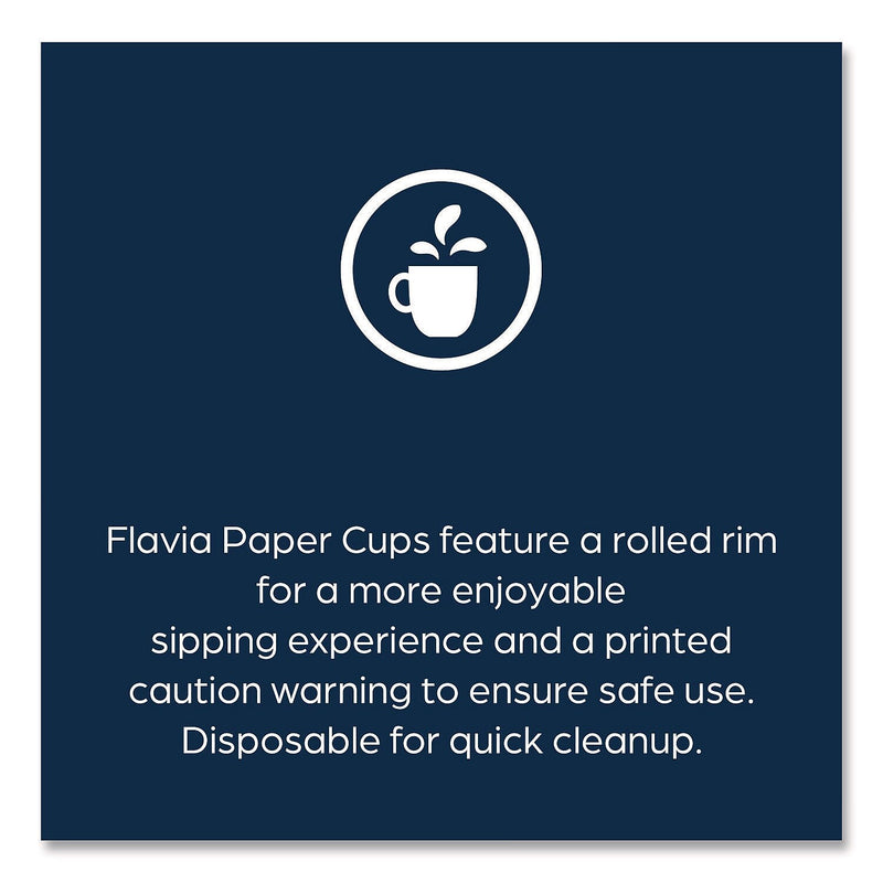 Flavia Paper Hot Beverage Cups, 10 oz., Blue, 100 Cups/Pack, 10 packs/Carton (25200018)