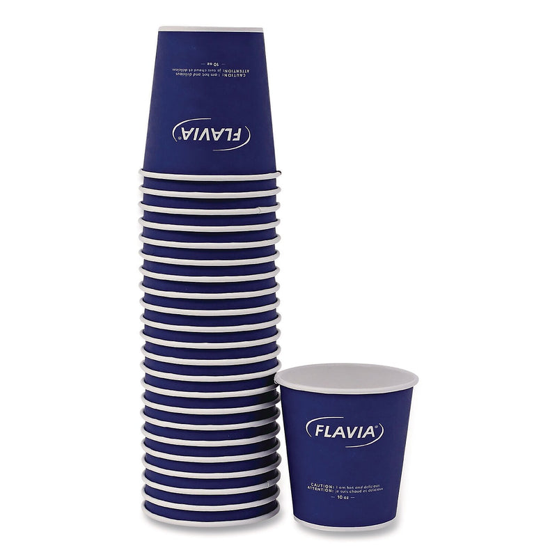 Flavia Paper Hot Beverage Cups, 10 oz., Blue, 100 Cups/Pack, 10 packs/Carton (25200018)