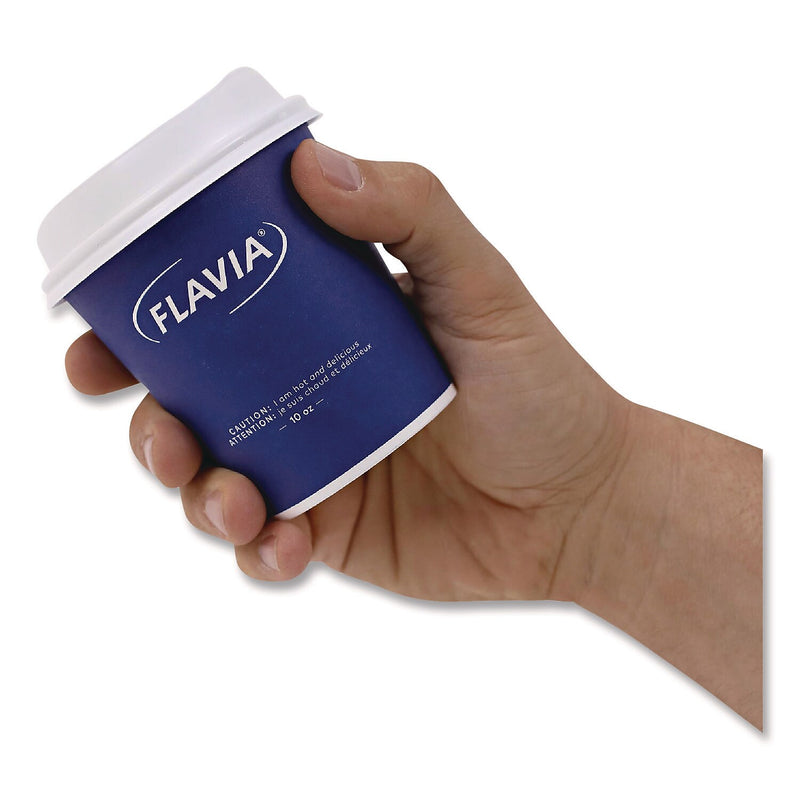 Flavia Paper Hot Beverage Cups, 10 oz., Blue, 100 Cups/Pack, 10 packs/Carton (25200018)