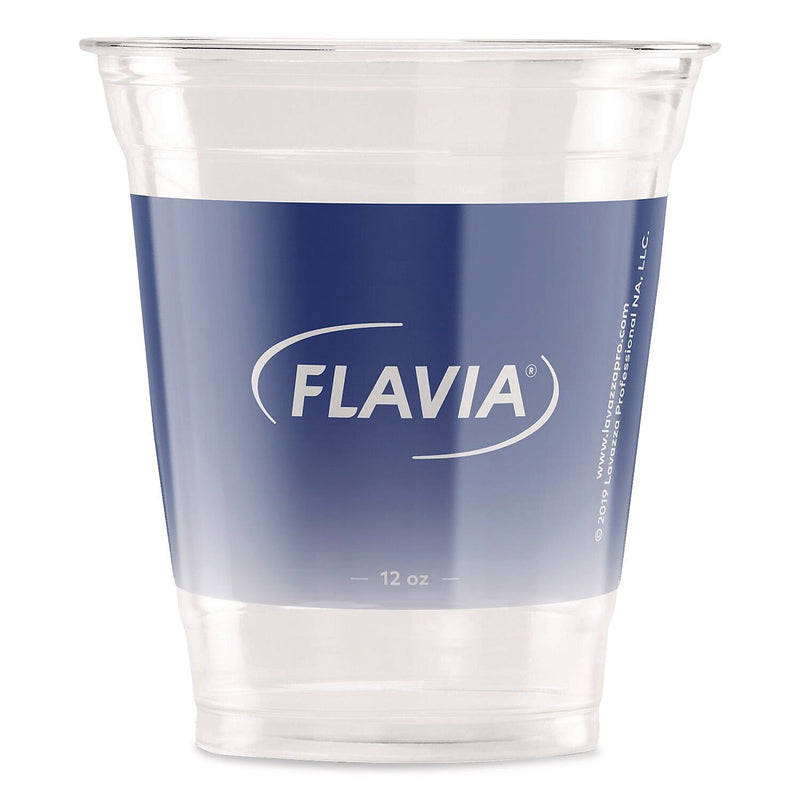 Flavia Plastic Cold Cups, 12 oz., Clear/Blue, 900/Carton (25200058)