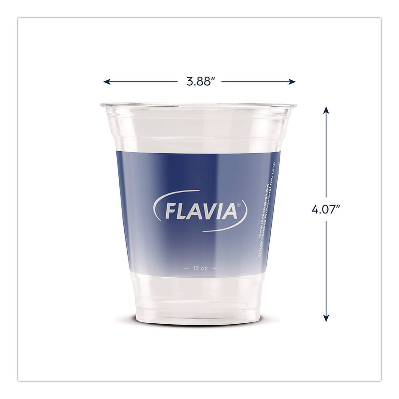 Flavia Plastic Cold Cups, 12 oz., Clear/Blue, 900/Carton (25200058)