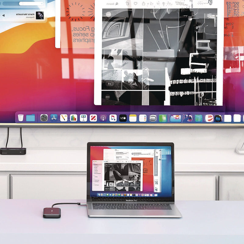 Verbatim Share My Screen USB-C to USB-A/VGA/HDMI Audio/Video Adapter, Gray (32146)