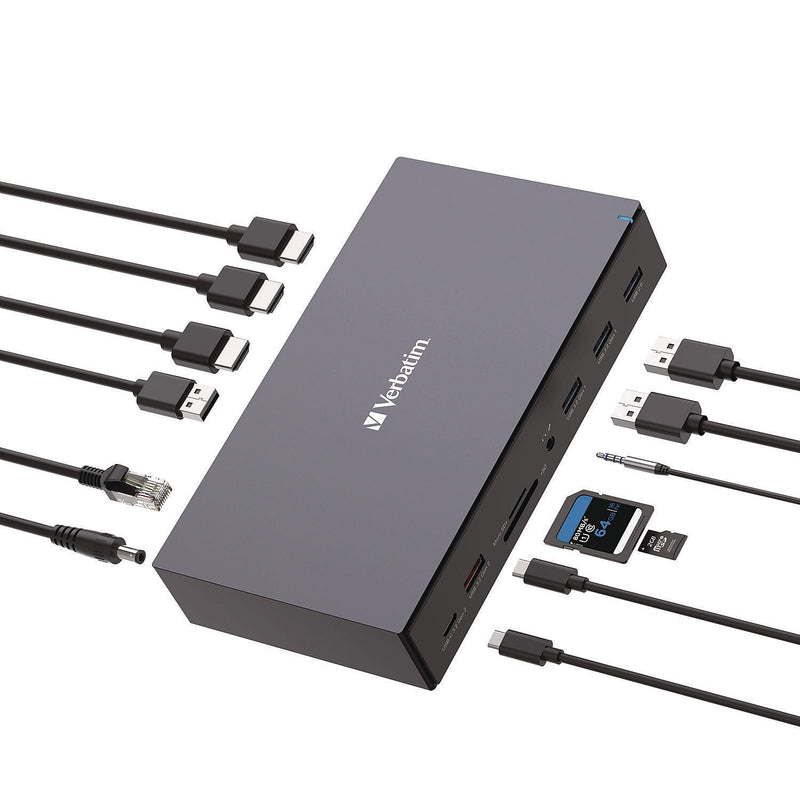 Verbatim USB-C Pro Docking Station for Laptop (32172)