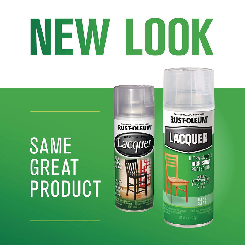 Rust-Oleum Specialty Lacquer Spray Paint, Gloss Clear, 12 oz. (1906830)