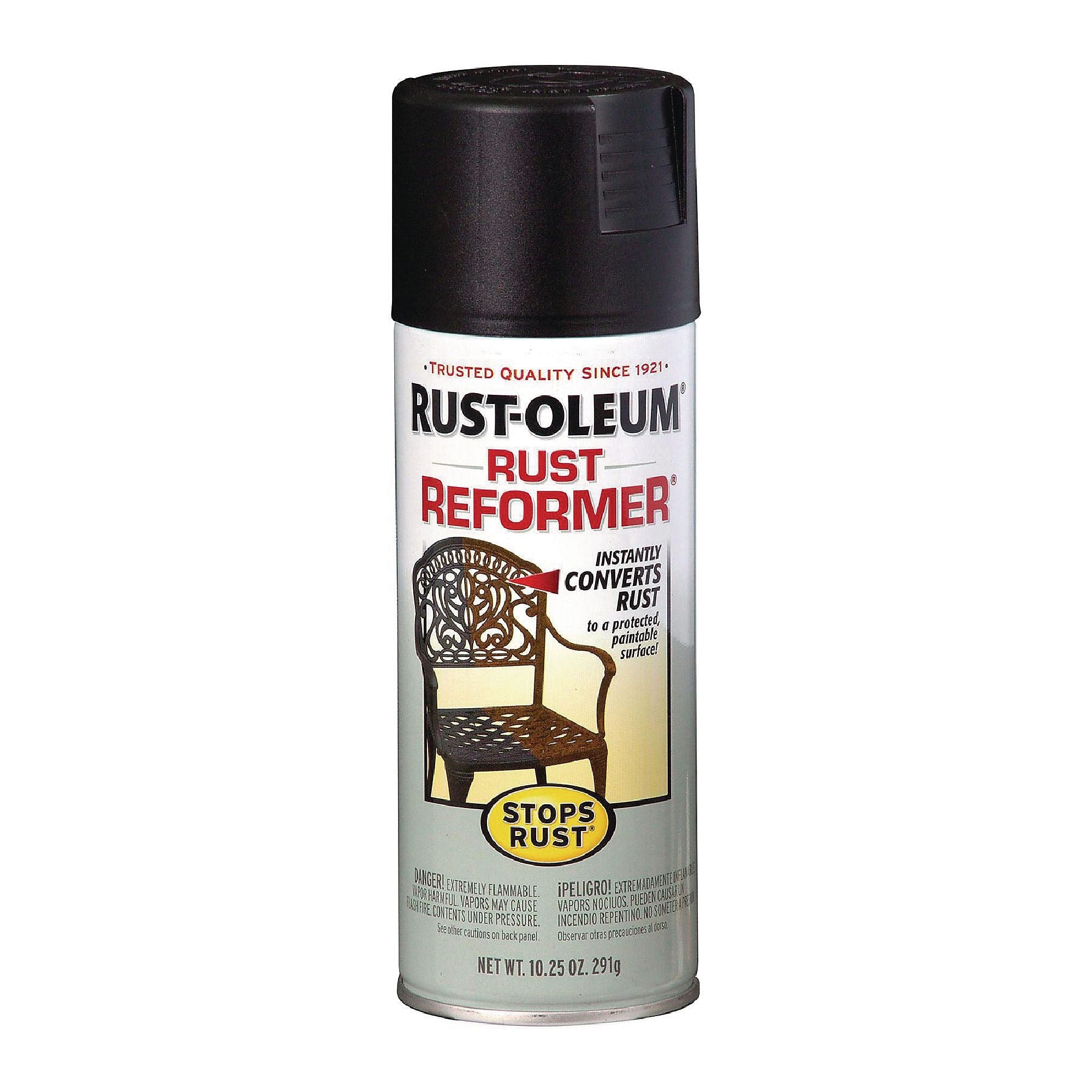 Rust-Oleum Stops Rust Reformer Spray, Black, 10.25 oz. Aerosol Can, 6/Carton (215215)