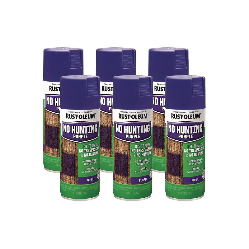 Rust-Oleum Specialty No Hunting Purple Spray Paint, Flat No Hunting Purple, 12 oz. Aerosol Can, 6/Carton (270970)