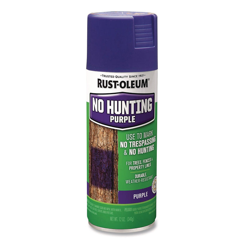 Rust-Oleum Specialty No Hunting Purple Spray Paint, Flat No Hunting Purple, 12 oz. Aerosol Can, 6/Carton (270970)