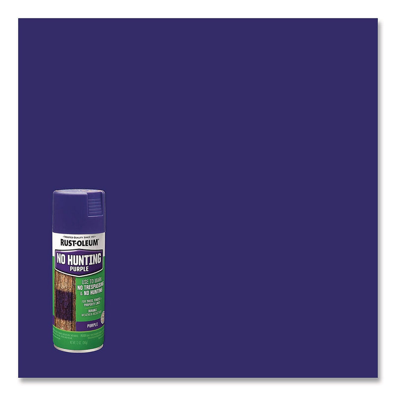 Rust-Oleum Specialty No Hunting Purple Spray Paint, Flat No Hunting Purple, 12 oz. Aerosol Can, 6/Carton (270970)