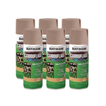 Rust-Oleum Camouflage Spray Paint, Flat Khaki, 12 oz. Aerosol Can, 6/Carton (279177)