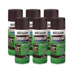 Rust-Oleum Camouflage Spray Paint, Flat Earth Brown, 12 oz. Aerosol Can, 6/Carton (279178)