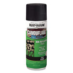 Rust-Oleum Camouflage Spray Paint, Flat Black, 12 oz. Aerosol Can, 6/Carton (279179)