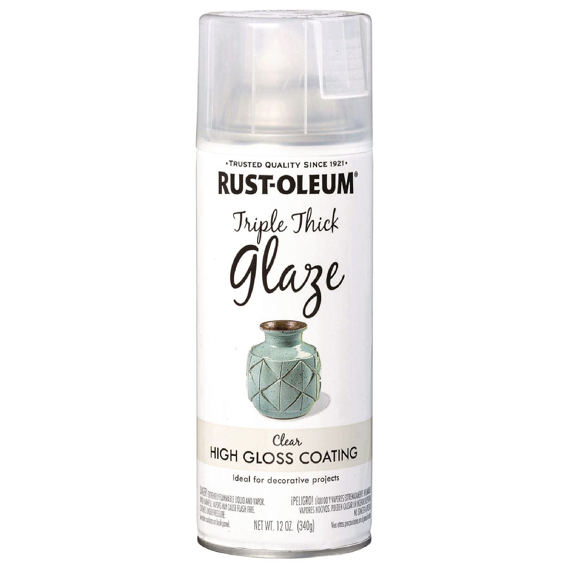 Rust-Oleum Specialty Triple Thick Glaze Spray Paint, High Gloss, Clear, 12 oz. Aerosol Can (301416)