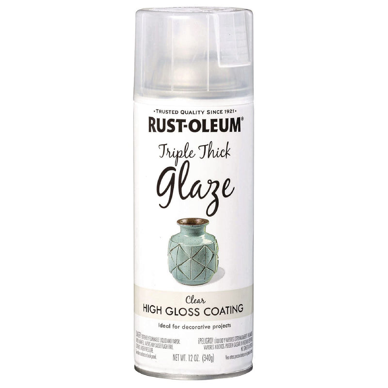 Rust-Oleum Specialty Triple Thick Glaze Spray Paint, High Gloss, Clear, 12 oz. Aerosol Can (301416)