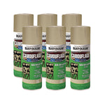 Rust-Oleum Camouflage Spray Paint, Flat Sand, 12 oz. Aerosol Can, 6/Carton (339004)