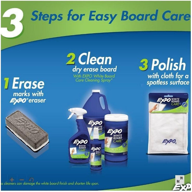 Expo CARE White Board Dry Erase Surface Cleaner, 8 oz., 12/Carton (81803A)