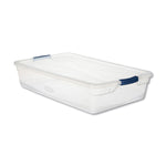 Rubbermaid Clever Store 41 Quart Basic Latch-Lid Container with Lid, Plastic, Clear (RMCC410001)