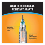 BIC Break-Resistant Mechanical Pencil, 0.7mm, #2, Medium Lead, 2/Pack (MV7PRP2-BLK)