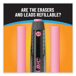 BIC Break-Resistant Mechanical Pencil, 0.7mm, #2, Medium Lead, 2/Pack (MV7PRP2-BLK)