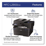 Brother MFC-L2900DW Wireless Black & White All-In-One Laser Printer, Best for Office Only