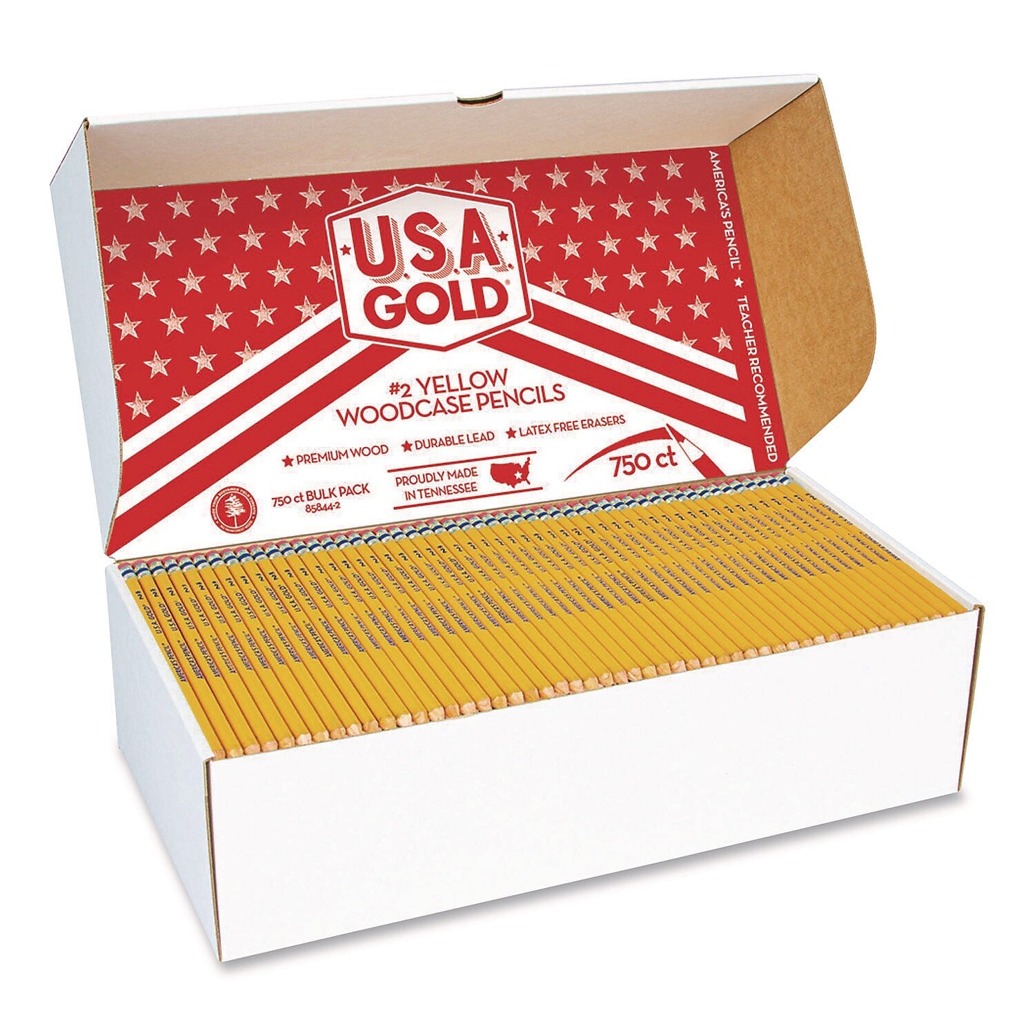 Cra-Z-Art Pre-Sharpened Wooden Pencil, #2 Medium Lead, 750/Box (CZA858442P)