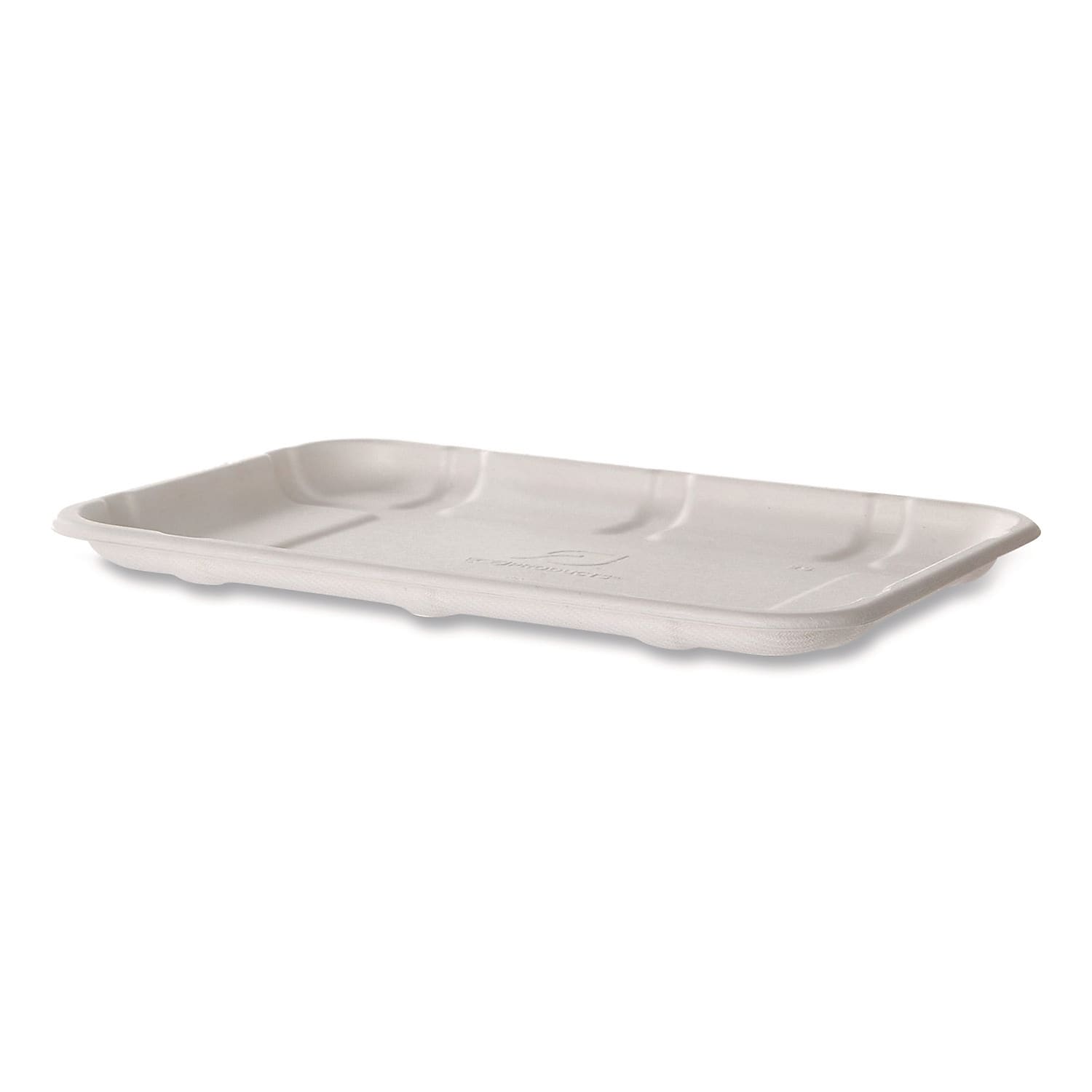 Eco-Products Sugarcane Fiber Meat and Produce Food Trays, White, 400/Carton (EP-MP2SNFA)