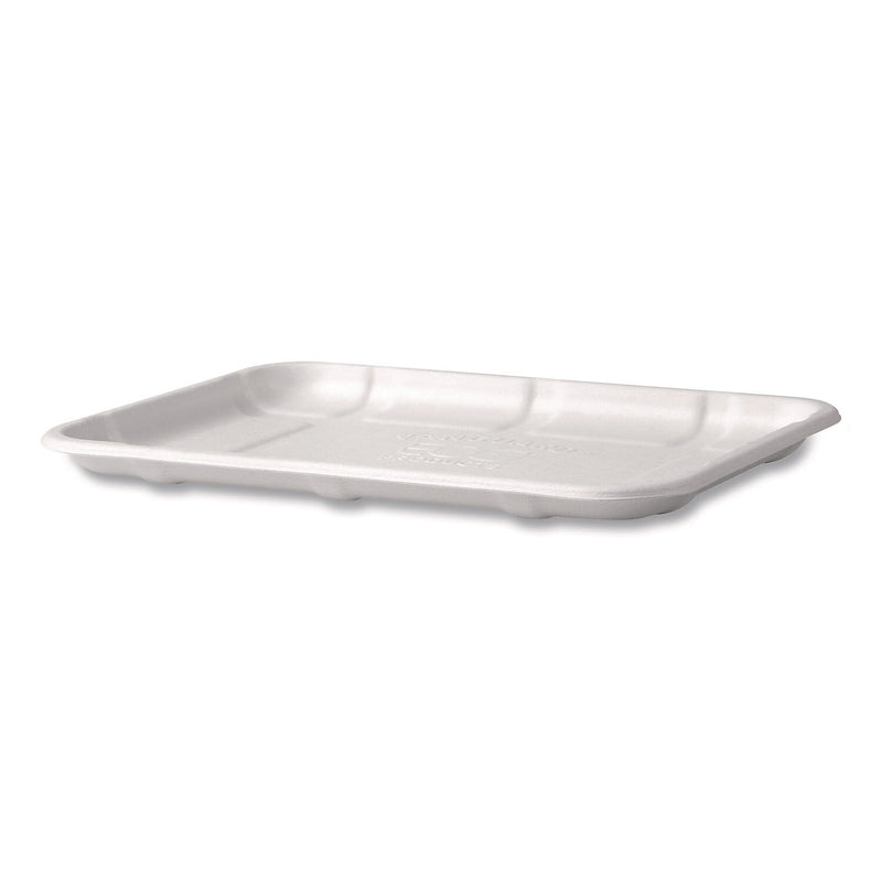 Eco-Products Sugarcane Fiber Meat and Produce Food Trays, White, 400/Carton (EP-MP2SNFA)