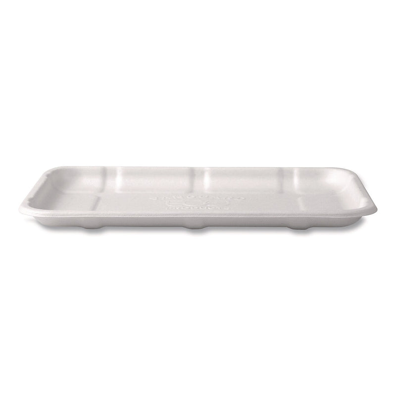 Eco-Products Sugarcane Fiber Meat and Produce Food Trays, White, 400/Carton (EP-MP2SNFA)