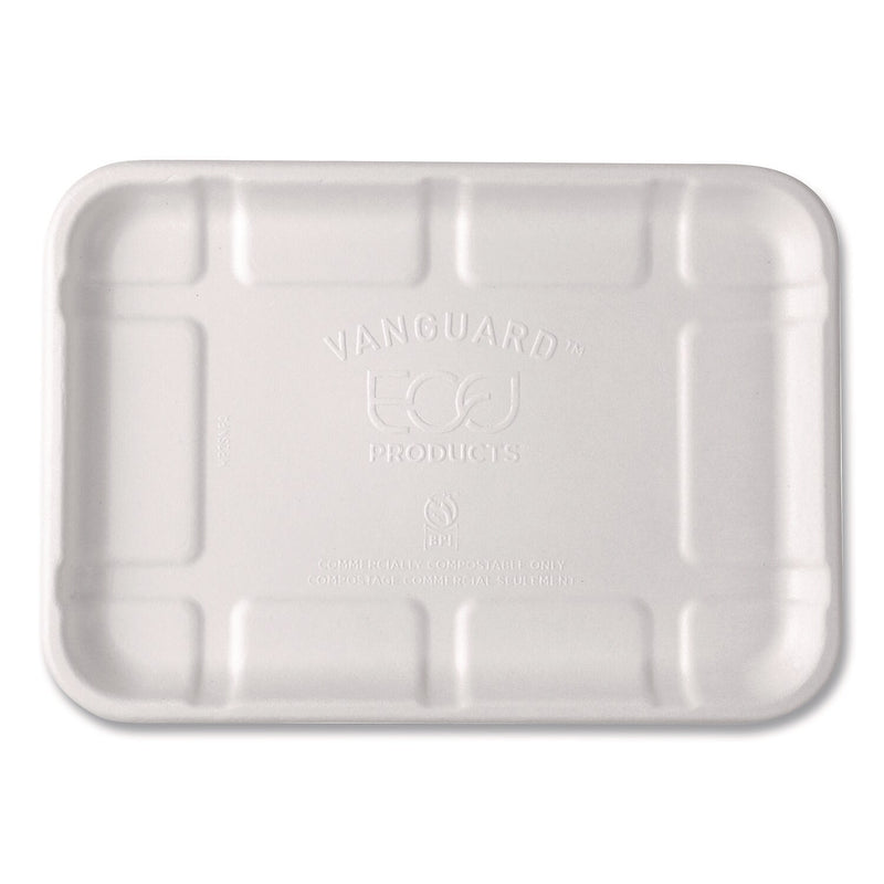 Eco-Products Sugarcane Fiber Meat and Produce Food Trays, White, 400/Carton (EP-MP2SNFA)