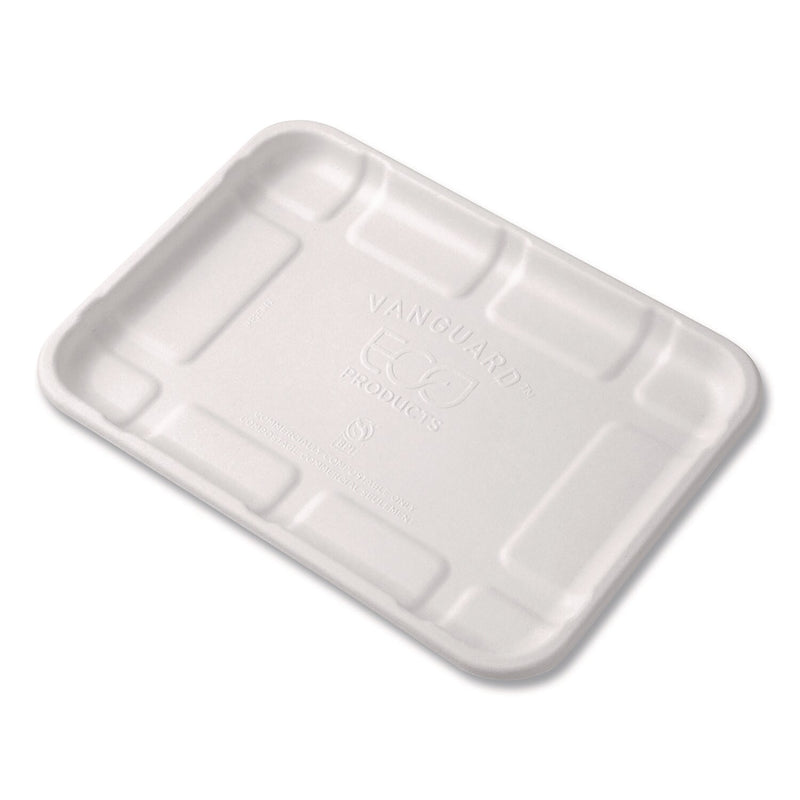 Eco-Products Sugarcane Fiber Meat and Produce Food Trays, White, 400/Carton (EP-MP2SNFA)