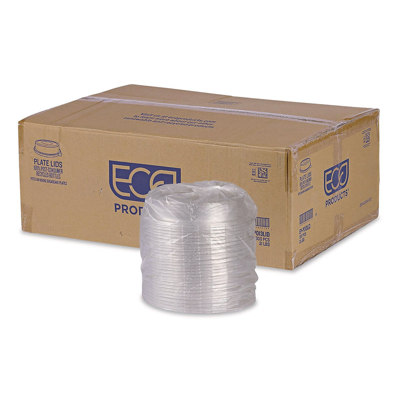 Eco-Products Round Plate Lids, 9", Plastic, Clear, 300/Carton (EP-P013LID)