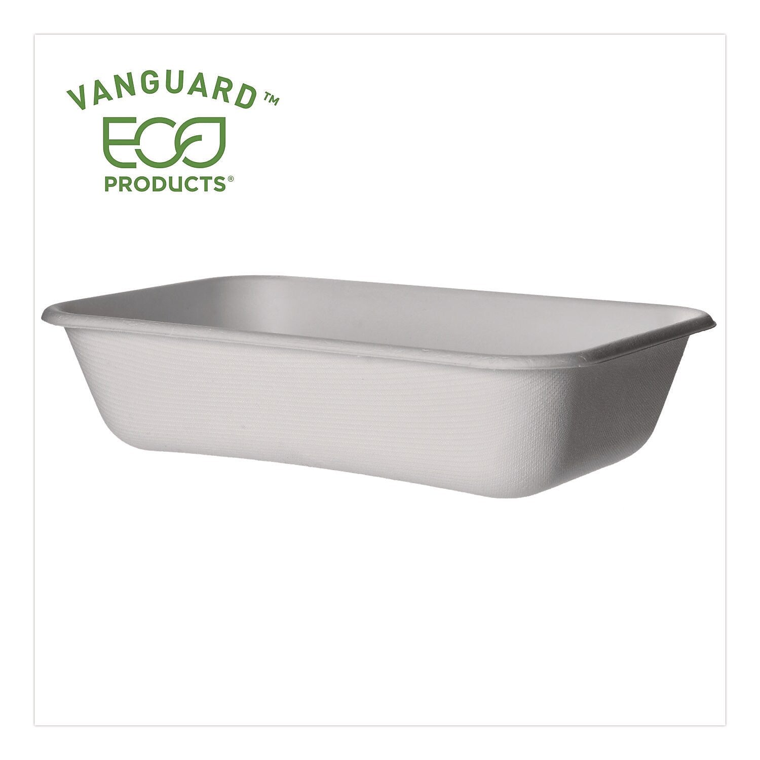 Eco-Products WorldView Vanguard Sugarcane Fiber Container, White, 400/Carton (EP-SCRC32NFA)
