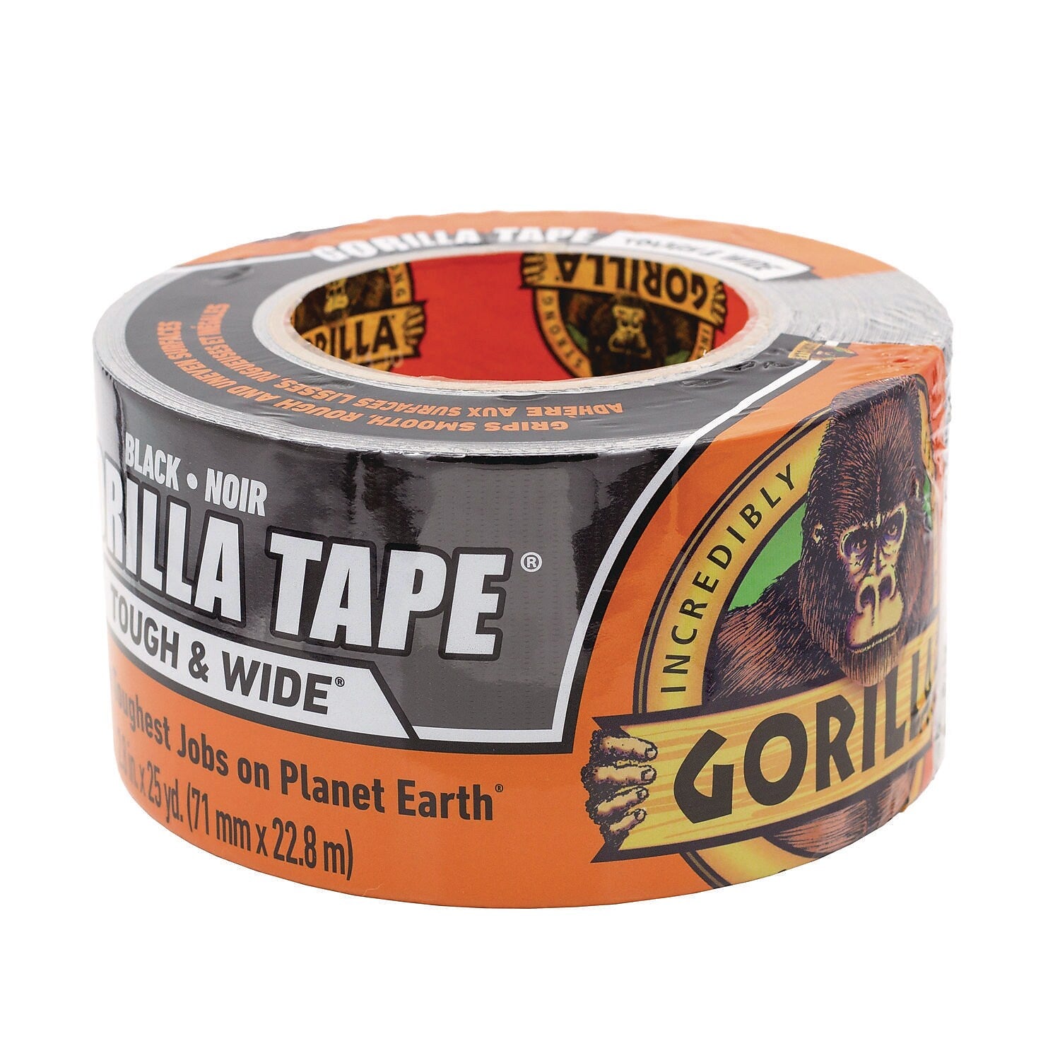 Gorilla Heavy Duty Duct Tape, 2.88" x 25 yds., Black (106425)