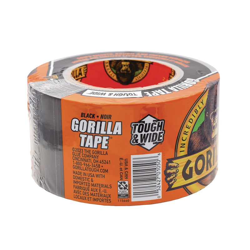 Gorilla Heavy Duty Duct Tape, 2.88" x 25 yds., Black (106425)