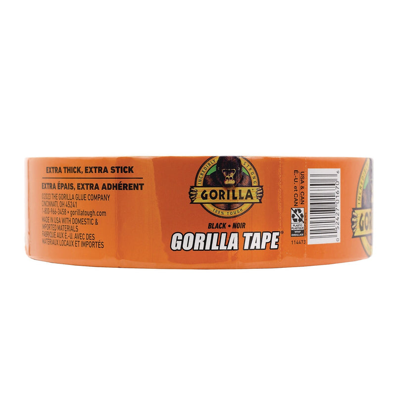 Gorilla Heavy Duty Duct Tape, 1.88" x 50 yds., Black (108084)