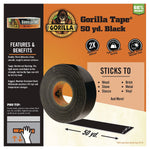 Gorilla Heavy Duty Duct Tape, 1.88" x 50 yds., Black (108084)