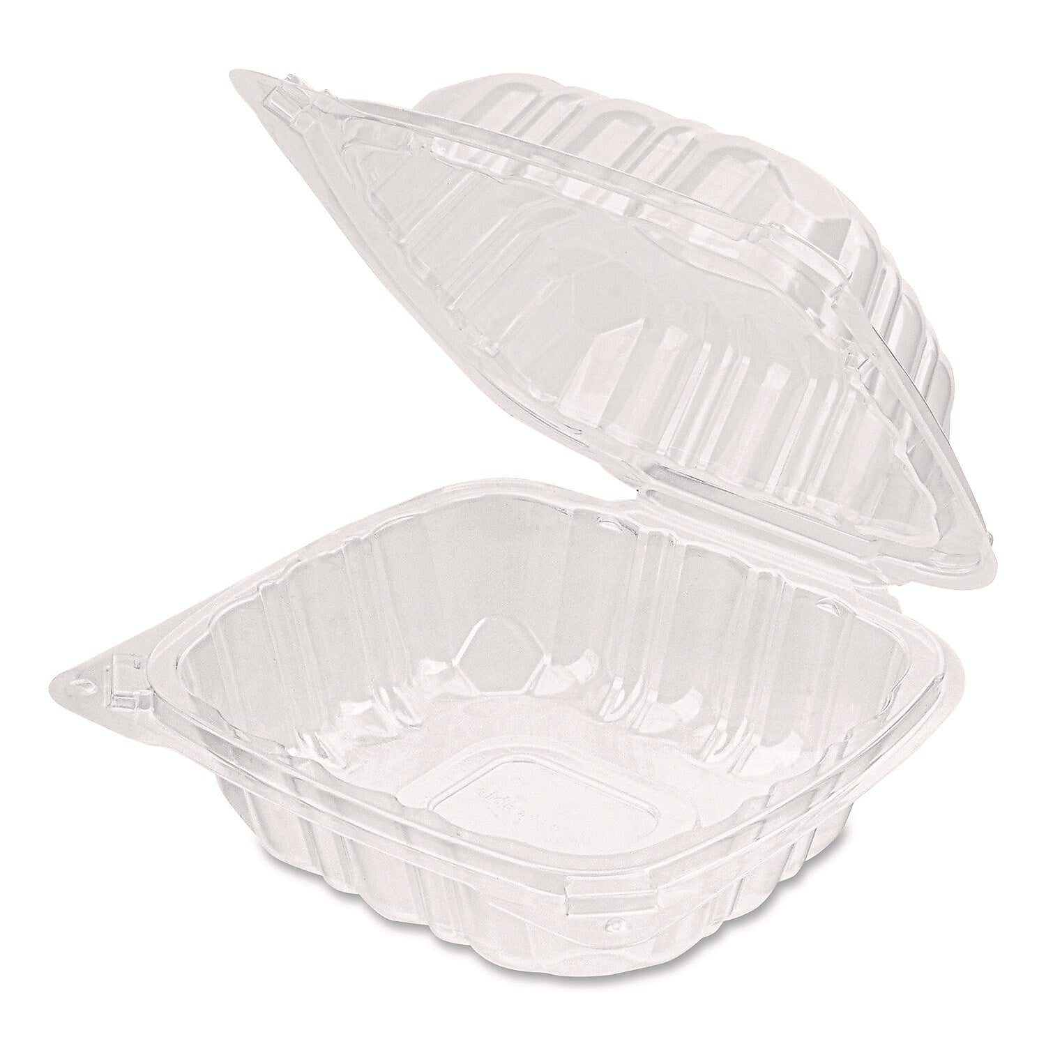 Karat Polypropylene Plastic Hinged Container, Clear, 50/Pack, 6 Packs/Carton (FP-HC66PP-1C)
