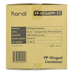 Karat Polypropylene Plastic Hinged Container, Clear, 50/Pack, 6 Packs/Carton (FP-HC66PP-1C)