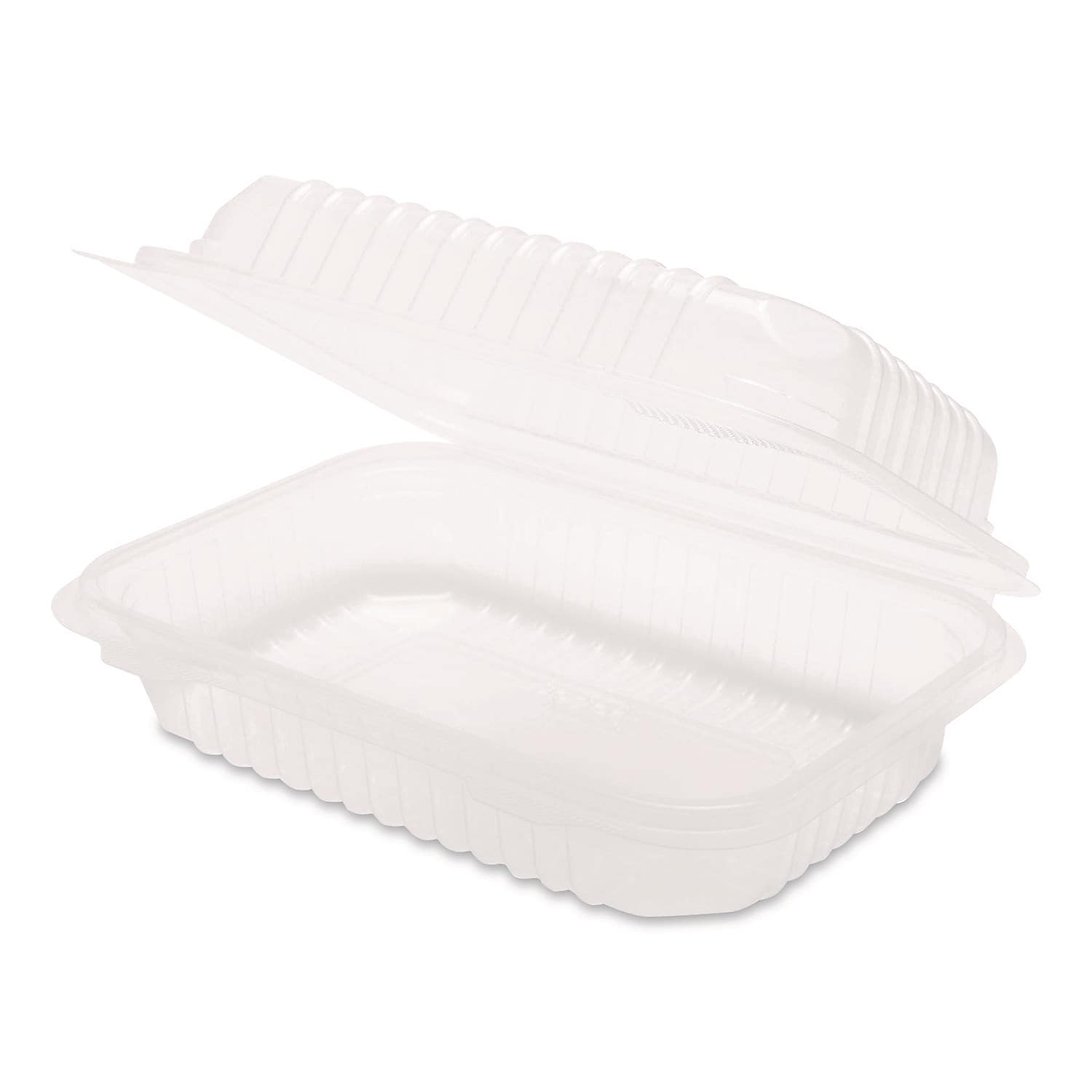 Karat Polypropylene Plastic Hinged Container, Clear, 125/Pack, 2 Packs/Carton (FP-HC96PP-1C)