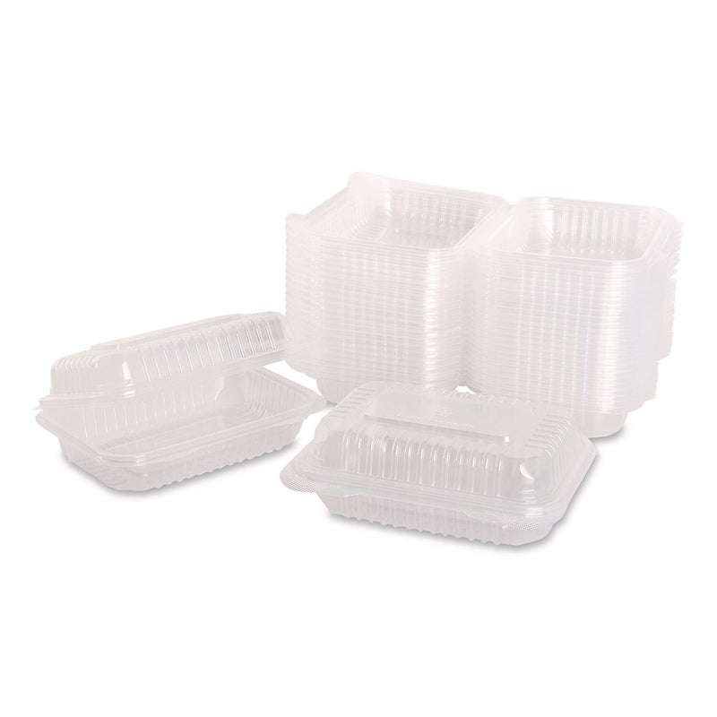 Karat Polypropylene Plastic Hinged Container, Clear, 125/Pack, 2 Packs/Carton (FP-HC96PP-1C)