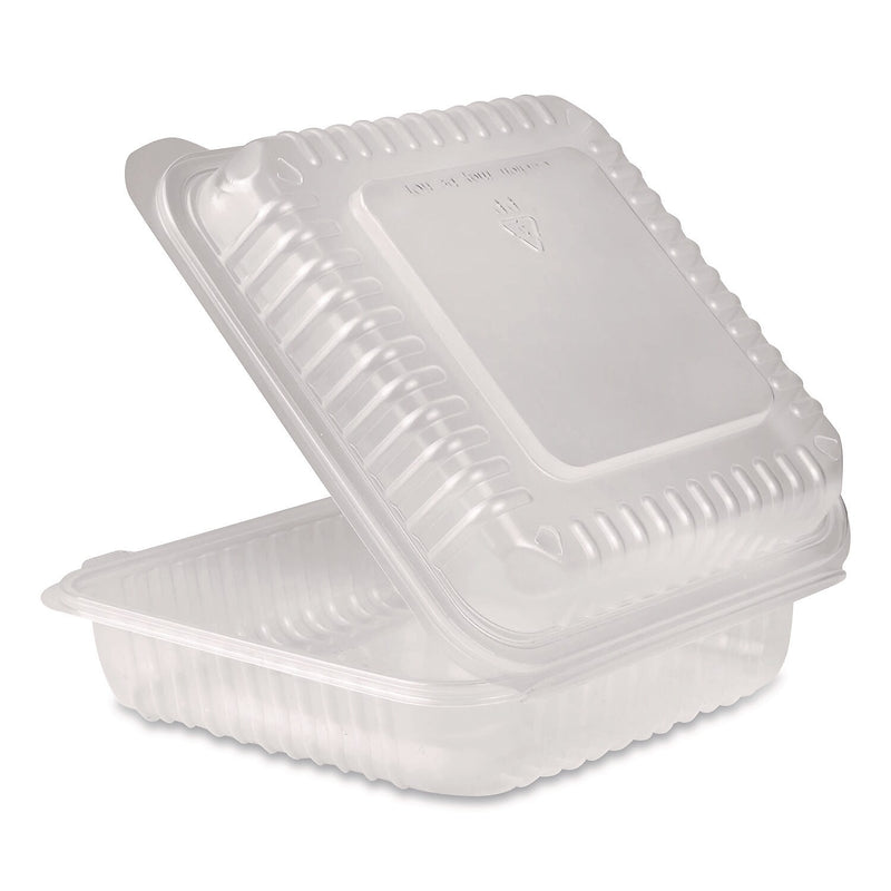 Karat Polypropylene Plastic Hinged Container, Clear, 50/Pack, 4 Packs/Carton (FP-HC99PP-1C)