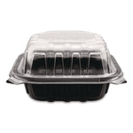 Karat Polypropylene Plastic Hinged Container, Black/Clear, 50/Pack, 6 Packs/Carton (FP-PHC66PP-1C)