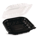 Karat Polypropylene Plastic Hinged Container, Black/Clear, 50/Pack, 3 Packs/Carton (FP-PHC99PP-1C)