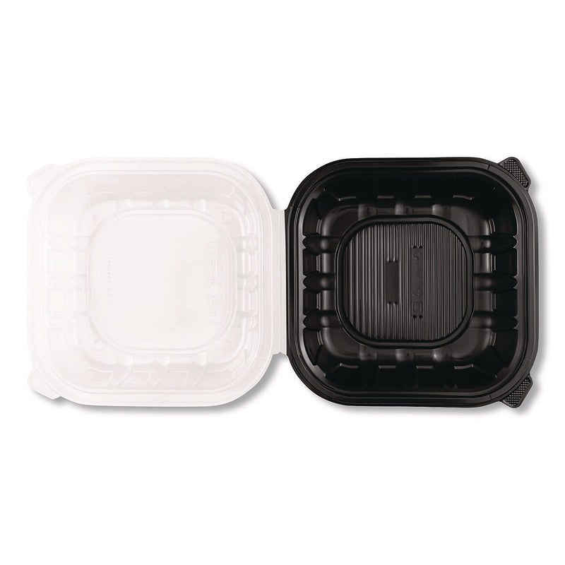 Karat Polypropylene Plastic Hinged Container, Black/Clear, 50/Pack, 3 Packs/Carton (FP-PHC99PP-1C)