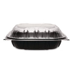 Karat Polypropylene Plastic Hinged Container, Black/Clear, 50/Pack, 3 Packs/Carton (FP-PHC99PP-1C)