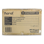 Karat Polypropylene Plastic Hinged Container, Black/Clear, 50/Pack, 3 Packs/Carton (FP-PHC99PP-1C)