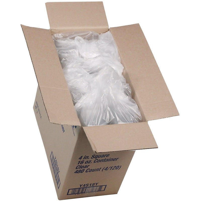 Pactiv Evergreen PET Plastic Container, Clear, 480/Carton (4S18Y)