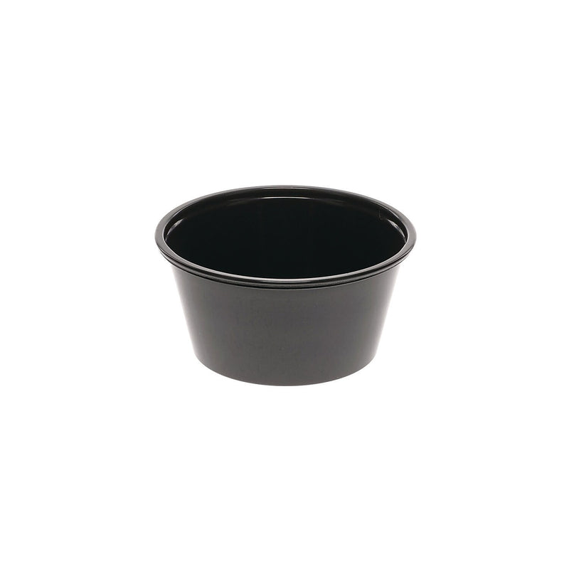 Pactiv Evergreen 3.25 oz. Portion Cup, Black, Plastic, 3,000/Carton (YSPP300EA)