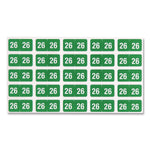 Smead Yearly End Tab File Folder Labels, 0.5" x 1", Green, 25/Sheet, 10 Sheets/Pack (67926)