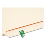 Smead Yearly End Tab File Folder Labels, 0.5" x 1", Green, 25/Sheet, 10 Sheets/Pack (67926)